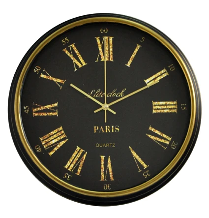 manufacturer promotional vintage home decorative black wall clock