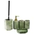 Import Marble green  S5 bathroom set including soap dispenser tumble toothbrush holder soap dish toiletbrush holder from China