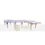 Import Mdf Half Moon Dining Table Hotel Wedding Banquet gold frame table from China