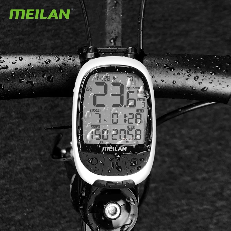 Meilan M2 2.5inch FSTN Segment Round Display GPS Cycling Bicycle Computer GPS Cycle Computer Speed Cadence Power Meter Measure