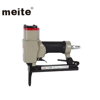 Meite 7116BL air stapler with long nose Fine wire 3/8&quot; Crown Pneumatic Stapler Tool For upholstery