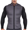 Men Neoprene Wetsuit Jacket Front Zipper Long Sleeves Workout Tank Top For Swimming Snorkeling Surfing Jacket Workout Vest