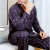 Import Mens pajama set with Stripe Top and Pant Plain Color Spa Party Customized Striped Sleepwear from China