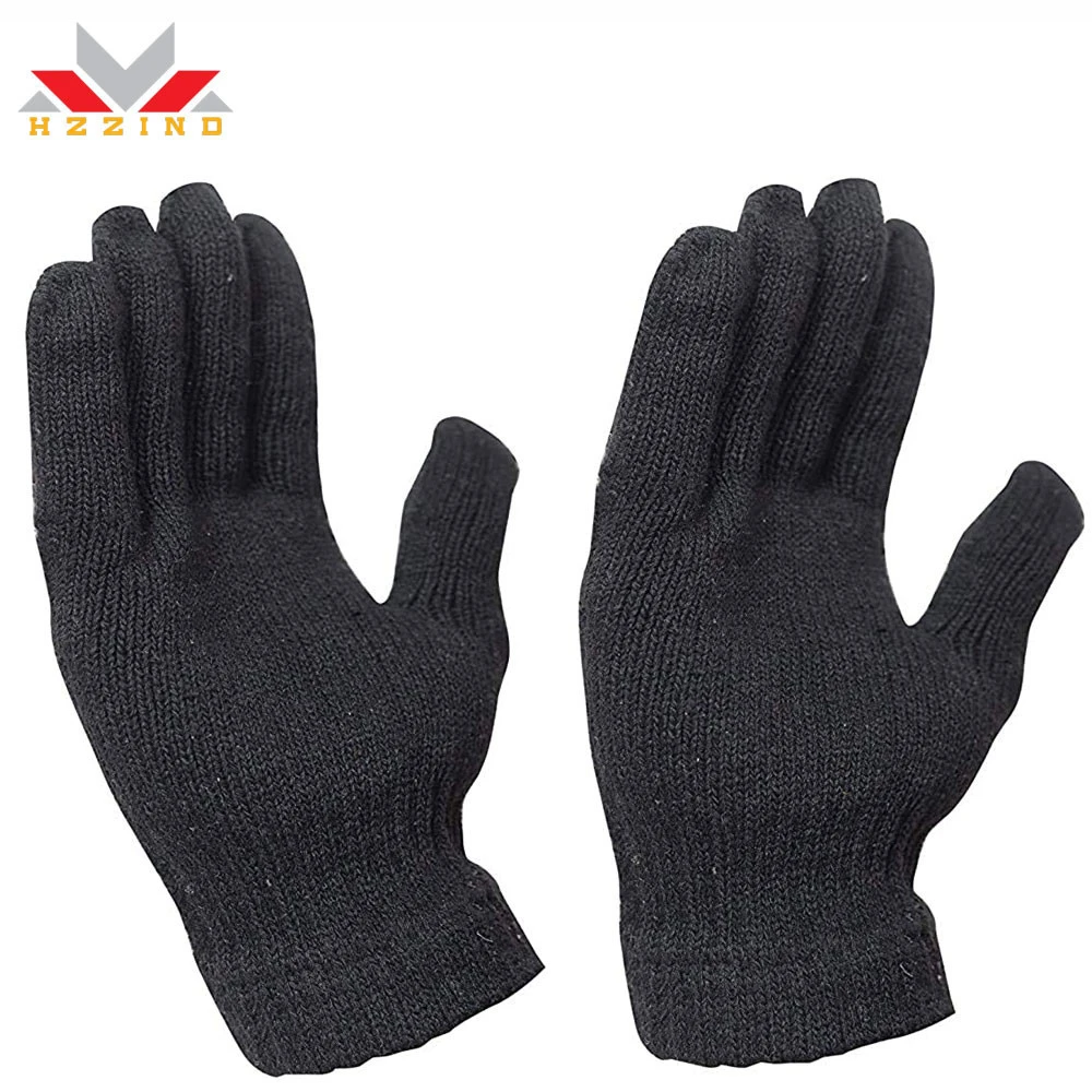 Men&#x27;s Woollen mitten(Black, Free size)