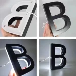 Metal 3D Led House Numbers for house Light Outdoor Waterproof Home Hotel Door Plates Stainless Steel Letter Sign Address Number