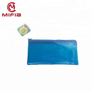 MIFIA Free sample plastic pvc waterproof clear pencil cases with zipper