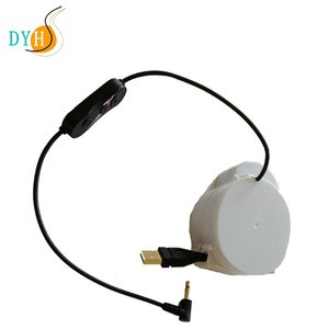 Mini HDMI Cord Reel Retractable Plastic Small Cable Reel with RJ45 USB Port Headphone Plug