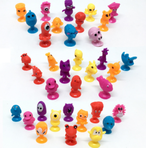 Mini Monster Sucker Capsule Model Little Cartoon Anime Animal Action Figures Suction Cup Puppets Toys For Children