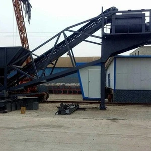 Mobile concrete mixing plant popular in building construction