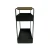 Import Modern 2 tiers black metal storage rectangle metal tray with wooden handle metal flowerpot from China