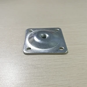 modern furniture accessories carbon steel material table legs top straight angle 1.9&quot;48mm M8 5/16&quot; screw mounting plate