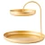 Import Modern Style Gold Color Metal Double Layer Cosmetic Plate Standing Jewelry Tray from China