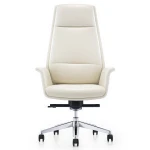 modern white leather executive swivel office chairs