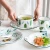 Import MONAZONE green shade underglaze color ceramic tableware and deep shallow plate dishes soup plate noodles bowl one person rice bo from China