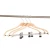 Import Natural non slip Laminated  Coat Hanger with Clips Space Saving Plywood pant hangers with clips from China