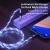 New 540 Magnet LED Lighting Cable Magnatic 3 In 1 Braided Cargador 1M 2M Quick Fast Charge Data Line Computer Charging Cable