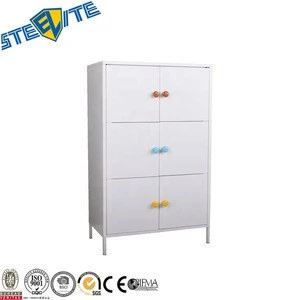 New Cheap Home Storage Furniture Small White 4 Doors Cupboard Design