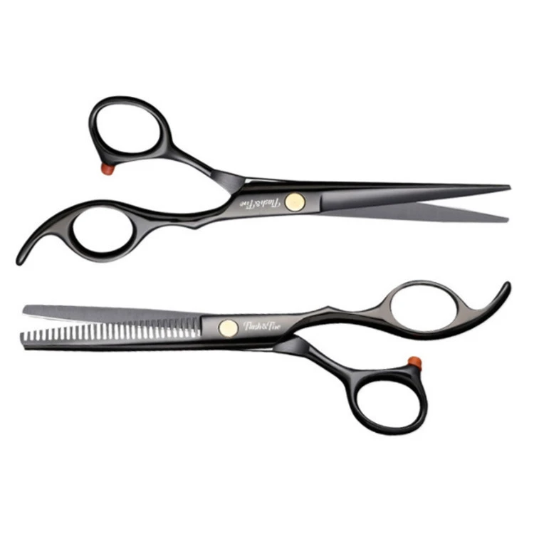 New Design Barber Shears Hair Scissors 6.5 inch Hair Cutting Shears tool Black Hairdressing Scissors Set