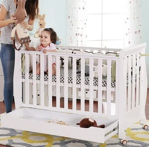 New design Crib Type and Wood Material wooden folding crib