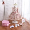 New Design Cute Child Puffy Multi Layer Ruffle Dress Sweet Baby Clothes Sets Girls Spanish Party Dresses With Gift Box