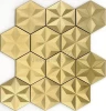 New design gold color decorative wall tiles metal craft mosaic tiles stainless steel mosaic