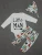 Import New design Little Man infant 3pcs long sleeve cartoon print outfit toddlers fashion clothing set from China