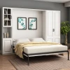 New design smart furniture customizable solid wood folding bed space saving  vertical wall bed multi-function murphy bed