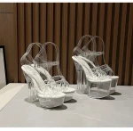 New Design Summer Platform Shoes 14 Cm High Heels Stiletto Sandals Ladies Heeled Sandals Women