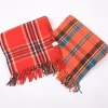 New fashion 100 acrylic faux cashmere soft plaid  long pashmina scarf shawl