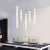 Import New modern personality restaurant bamboo long tube restaurant lighting bar club  LED chandelier cylindrical lamp pendant lamp from China