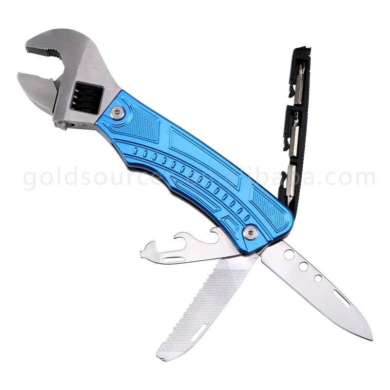 New multifunction combination tool spanner adjustable wrench with knife bottle opener