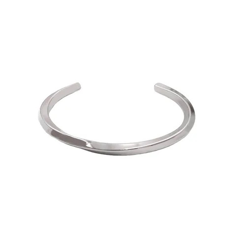 New Product Black Silver Rose Gold Jewelry Bracelet Titanium Steel Gold Plated Twisted Open Cuff Bracelet for Women