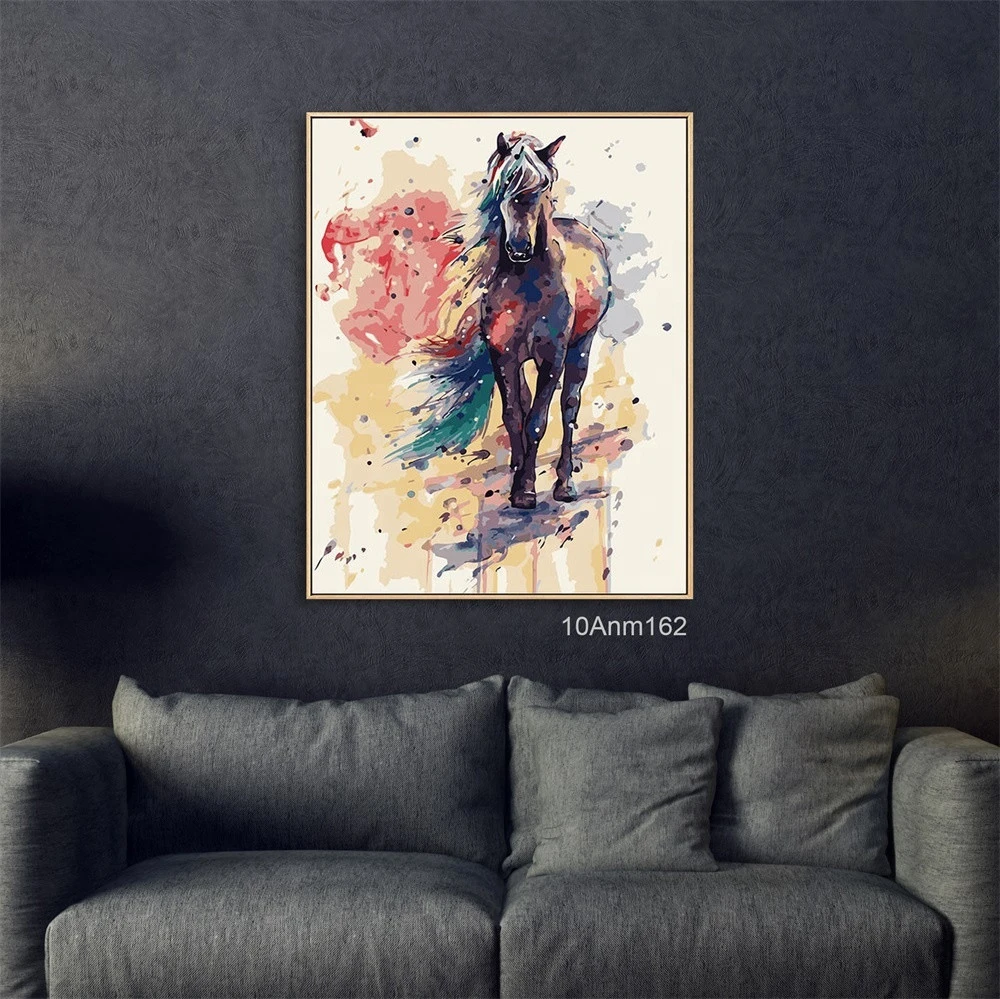 NEW product famous simple beautiful horse creative watercolor art paintings