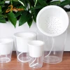 new product fashion designed transparent ABS plastic flower pot indoor decoration flowerpot
