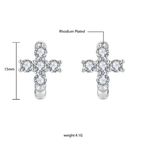 New Style Creative Earrings Cross Friendship Love Jewelry High Quality Eternal Earrings for Women