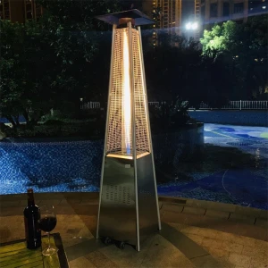 New style Pyramid  flame gas patio heater glass tube outdoor gas heater stainless steel propane gas heater