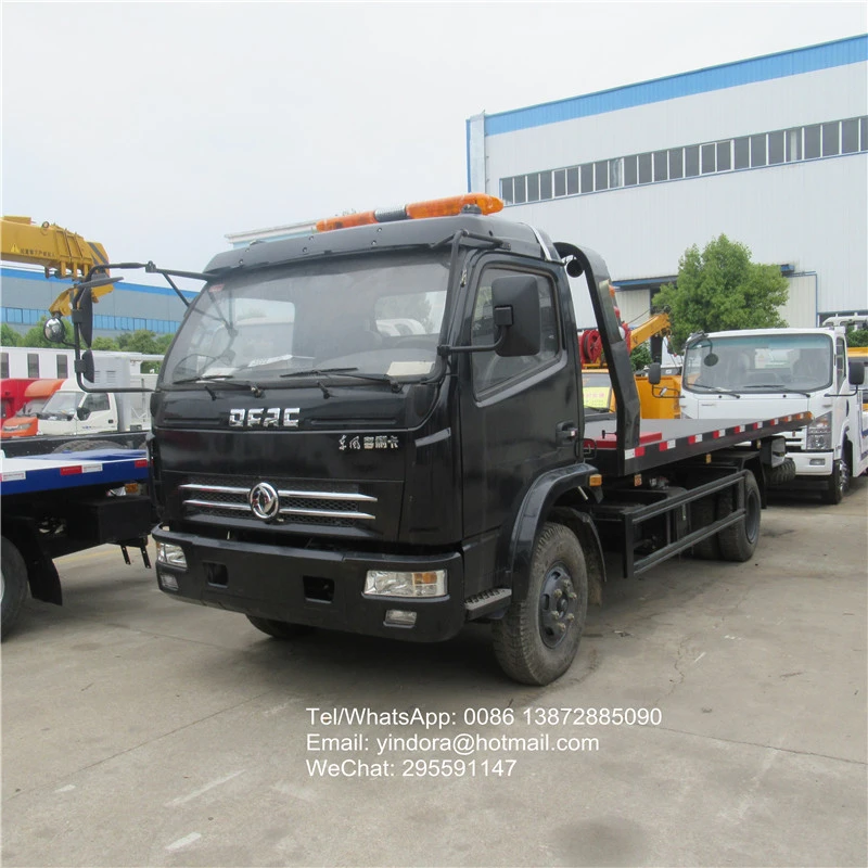 New tray truck tilt and slide recovery body hydraulic winch 4 ton recovery platform  wheel lift 5ton flat bed truck hydraulic