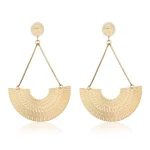 New trendy and personalized European and American round discs with exaggerated temperament and fashion sense niche earrings