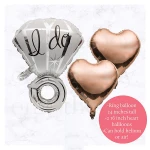 NICRO 22 Pcs Rose Gold Bridal Shower Decorations Kit Bachelorette Party Supplies