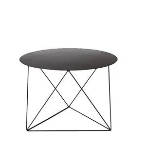 Nordic light luxury modern simple style black metal coffee table living room bedroom beside table nightstand