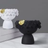 Nordic style resin decoration crafts ornaments character head resin flower pot