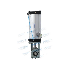 Normally closed pneumatic knife gate valve