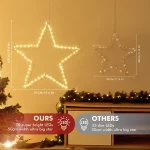 Northland safety led light curtain twinkly christmas decoration foldable big star mood lights china party holiday supplies light