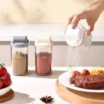 OEM/ODM Lid Seasoning Dispenser Rotating Spice Rack New Style Condiment Container Bottle Set Spice Jar kitchen spice rack
