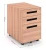 Import Office Moving Files Steel Cabinet 3-drawer Trolley Pedestal File Cabinet Office Furniture Filing Cabinet Storage Metal Acceptale from China