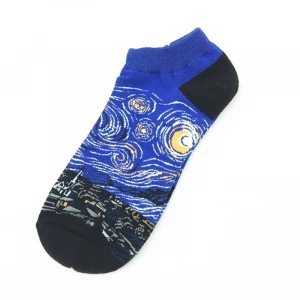 Oil painting and animal fashion ankle socks for man and women