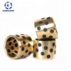 Oilless bushing ID8*OD16*L25mm sintered bronze bearing brass bearing brass bush by china manufacturer