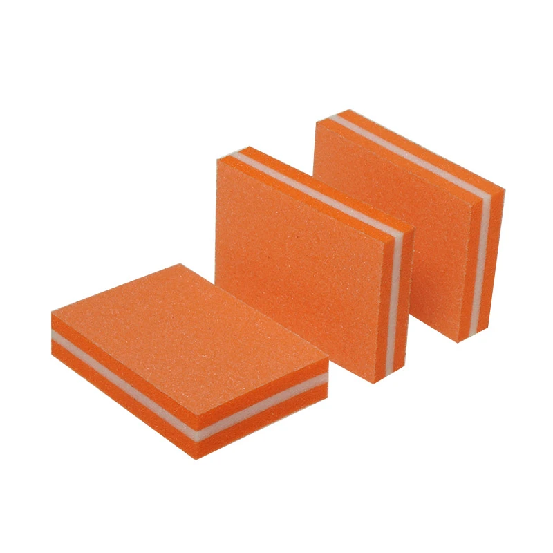 orange Nail File Disposable Mini Nail Buffer Block buffs