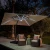 Import Outdoor 9.7ft Canopy Umbrella with Base and Solar Light Strip from China