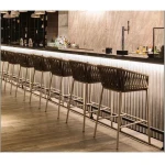Outdoor Bar Furniture Metal Table and Chair Set for Hotels and Courtyards